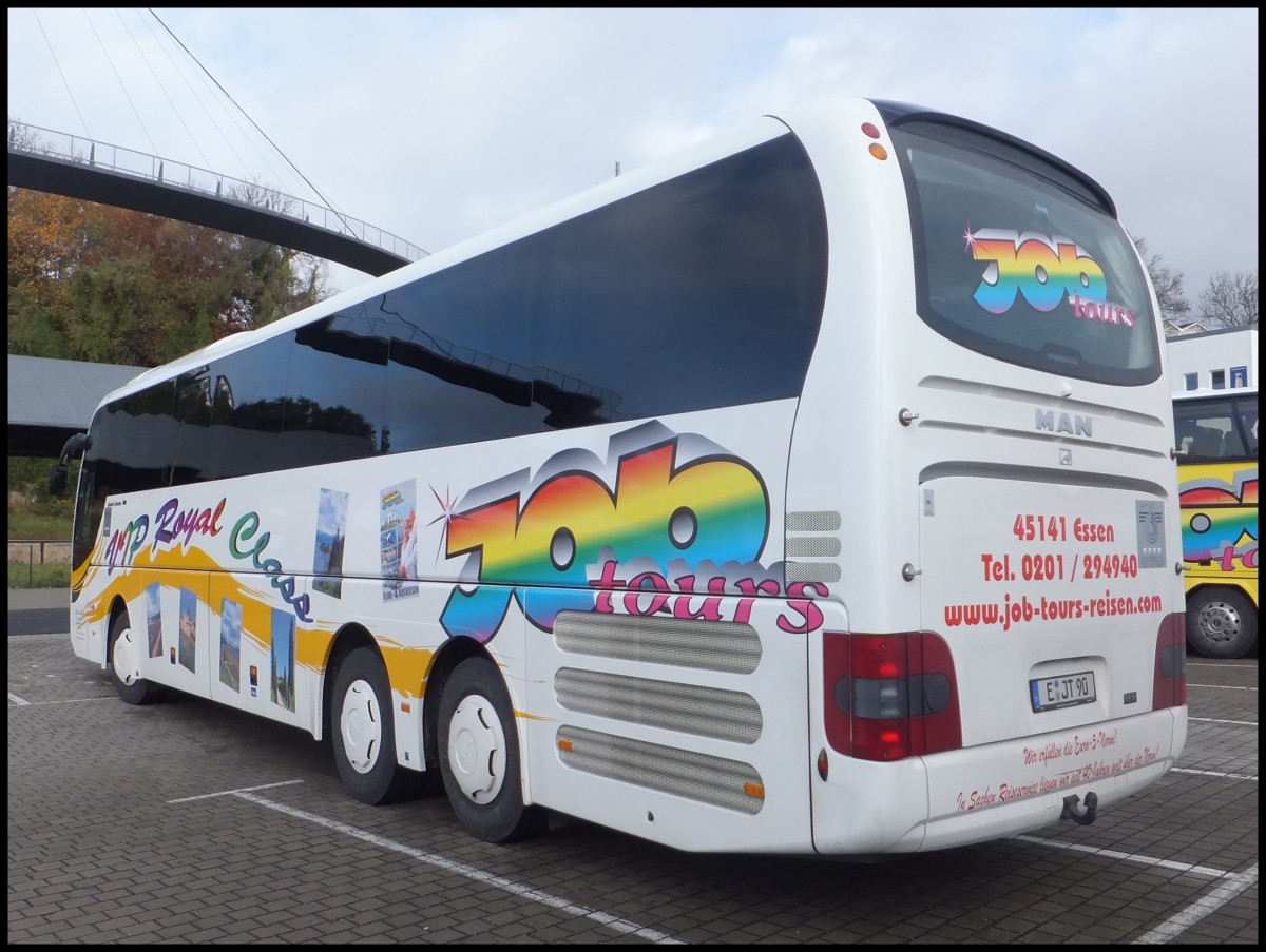 MAN Lion's Coach von JobTours aus Deutschland im Stadthafen Sassnitz.