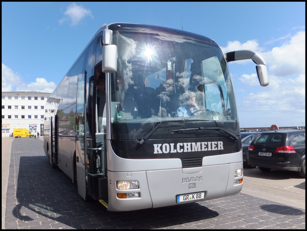 MAN Lion's Coach von Kolchmeier aus Deutschland im Stadthafen Sassnitz.