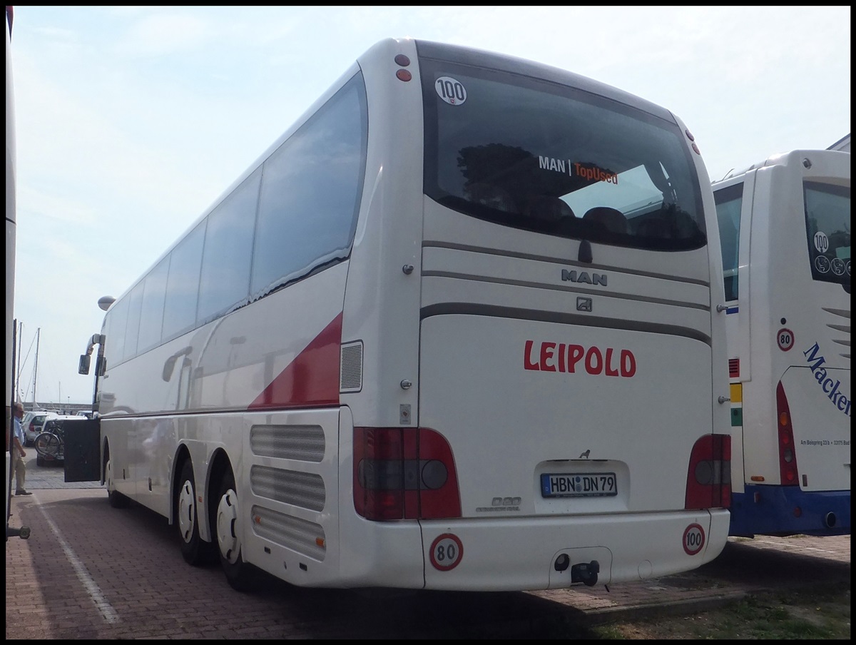 MAN Lion's Coach von Leipold aus Deutschland im Stadthafen Sassnitz.