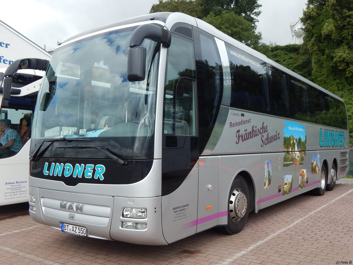 MAN Lion's Coach von Lindner aus Deutschland im Stadthafen Sassnitz.