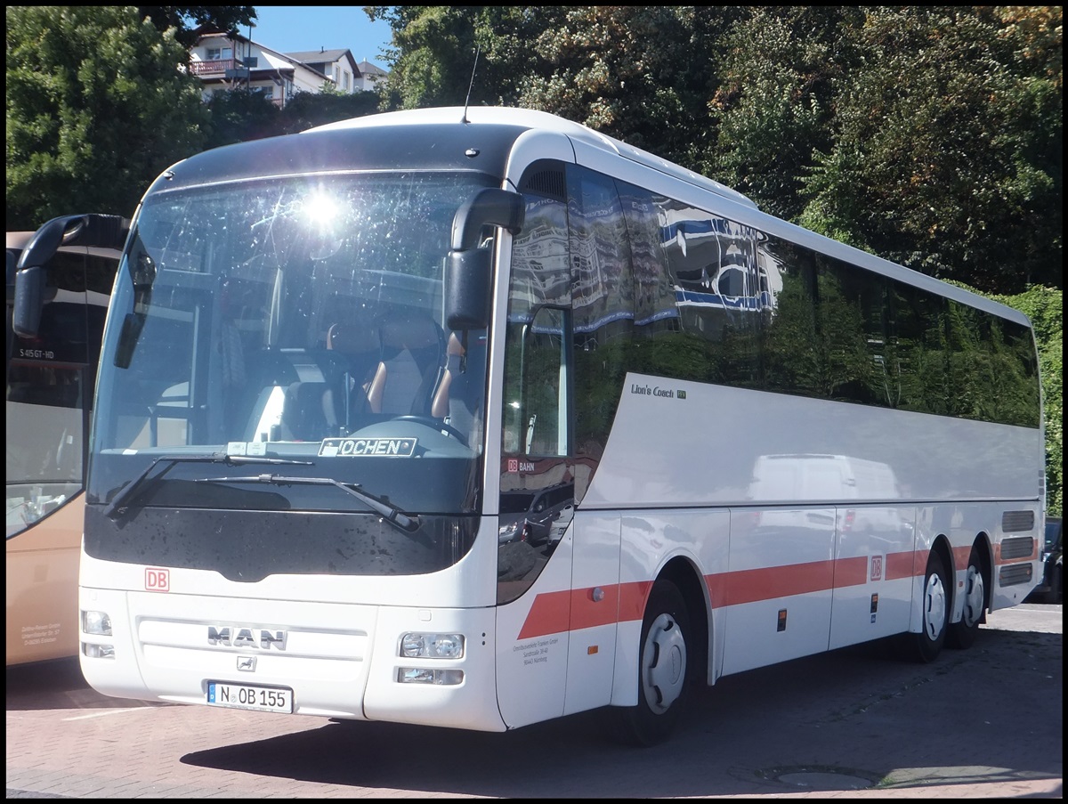 MAN Lion's Coach von Omnibusverkehr Franken GmbH aus Deutschland im Stadthafen Sassnitz