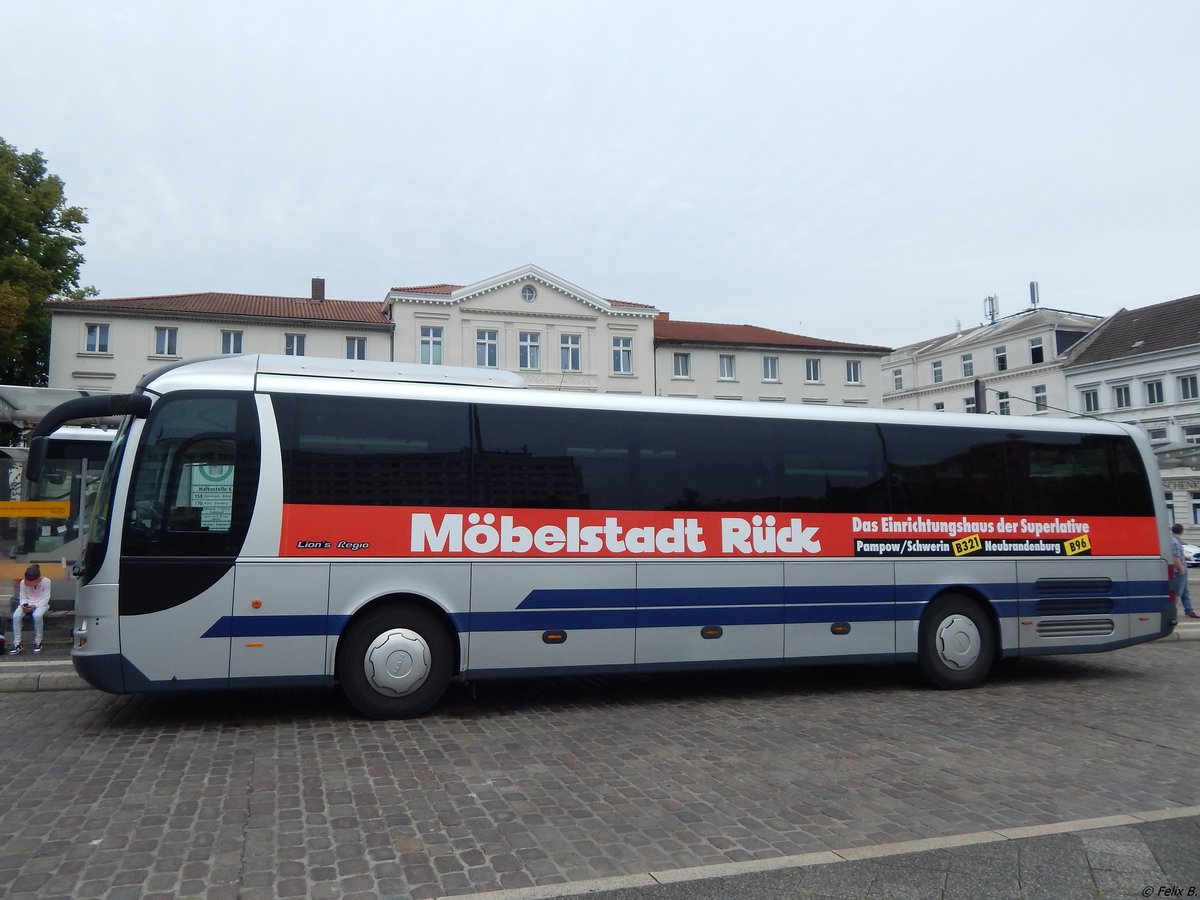 MAN Lion's Regio der Verkehrsgesellschaft Ludwigslust-Parchim mbH in Schwerin.