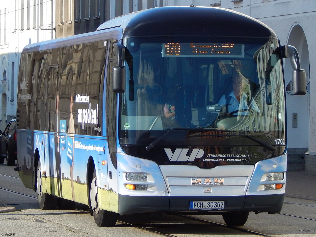 MAN Lion's Regio der Verkehrsgesellschaft Ludwigslust-Parchim mbH in Schwerin.