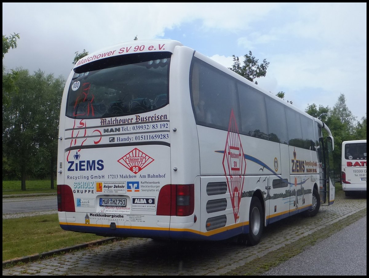 MAN Lion's Star von Malchower Busreisen/Ziems aus Deutschland in Rostock.