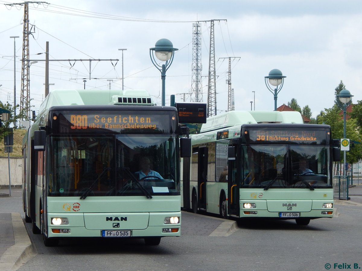 MAN Niederflurbus 2. Generation CNG der Stadtverkehrsgesellschaft mbH Frankfurt Oder in Frankfurt.