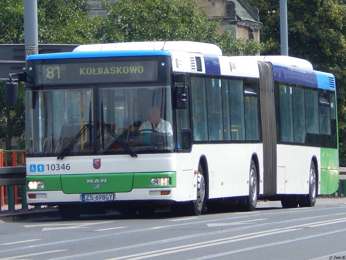 MAN Niederflurbus 2. Generation von PKS Szczecin aus Polen in Stettin.