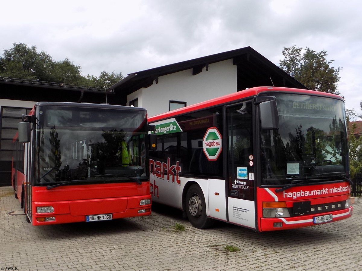 MAN Niederflurbus 2. Generation und Setra 315 NF von Brandstätter aus Deutschland in Agatharied.