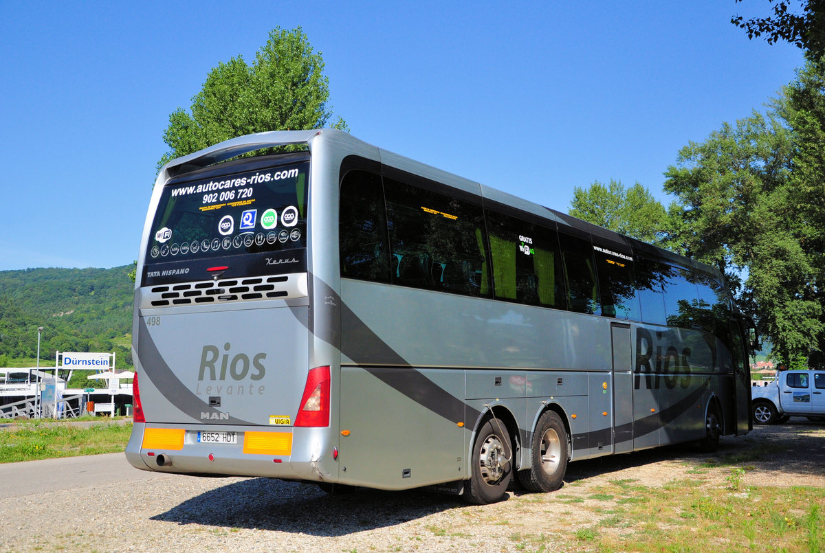 MAN Tata Hispano Xerus 24.480 Reisebus von RIOS aus Spanien bei Krems gesehen.