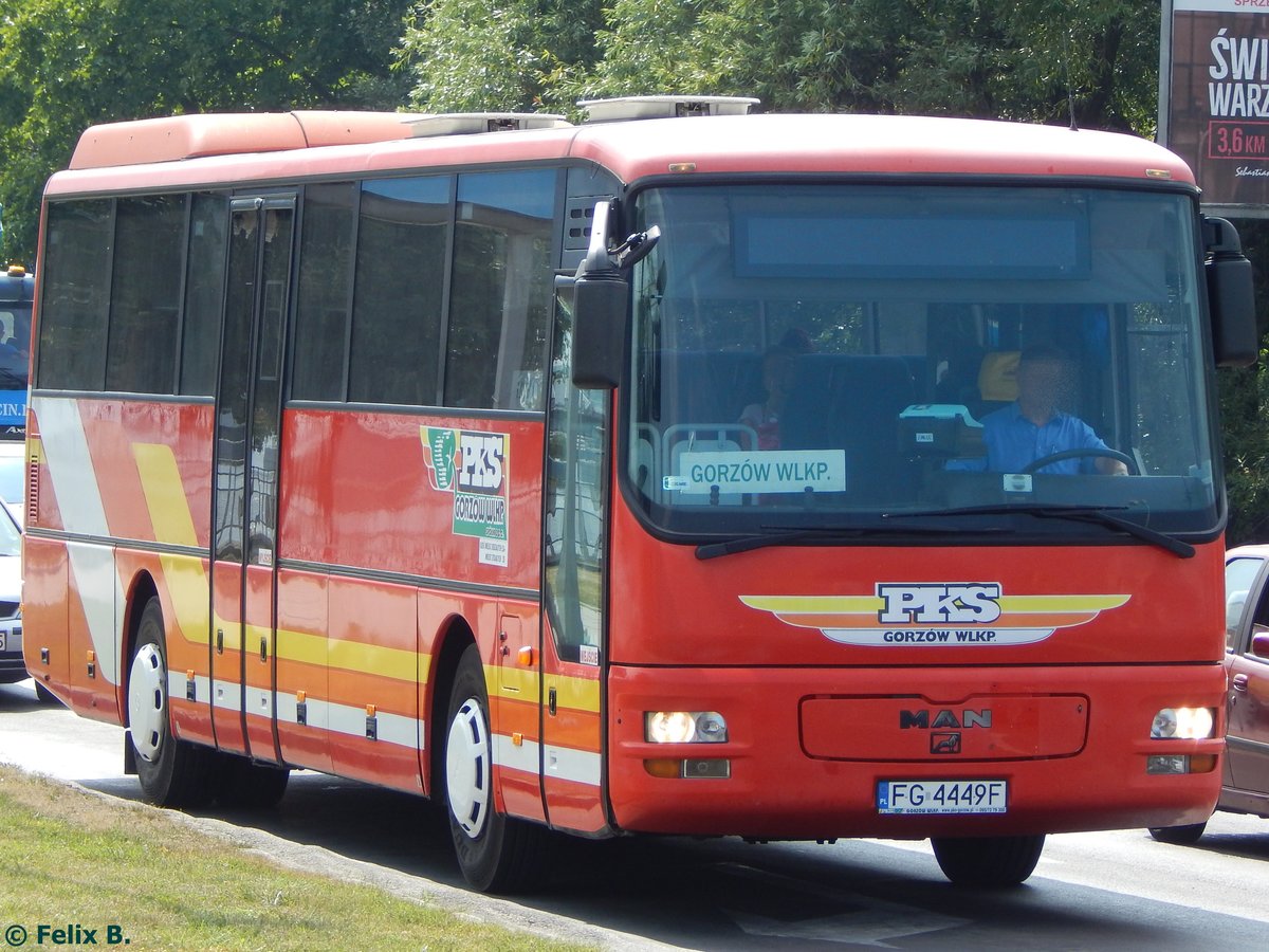 MAN L 353 von PKS Gorzw Wlkp aus Polen in Stettin.