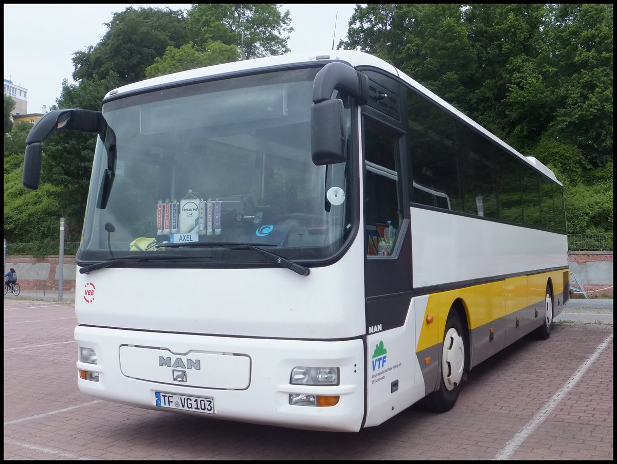 MAN L 353 der Verkehrsbetriebe Teltow-Flming im Stadthafen Sassnitz.