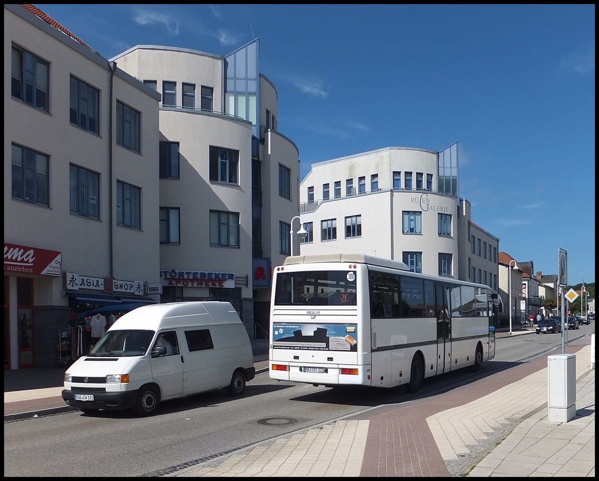 MAN L 363 vom Reisedienst Teske aus Deutschland in Sassnitz.