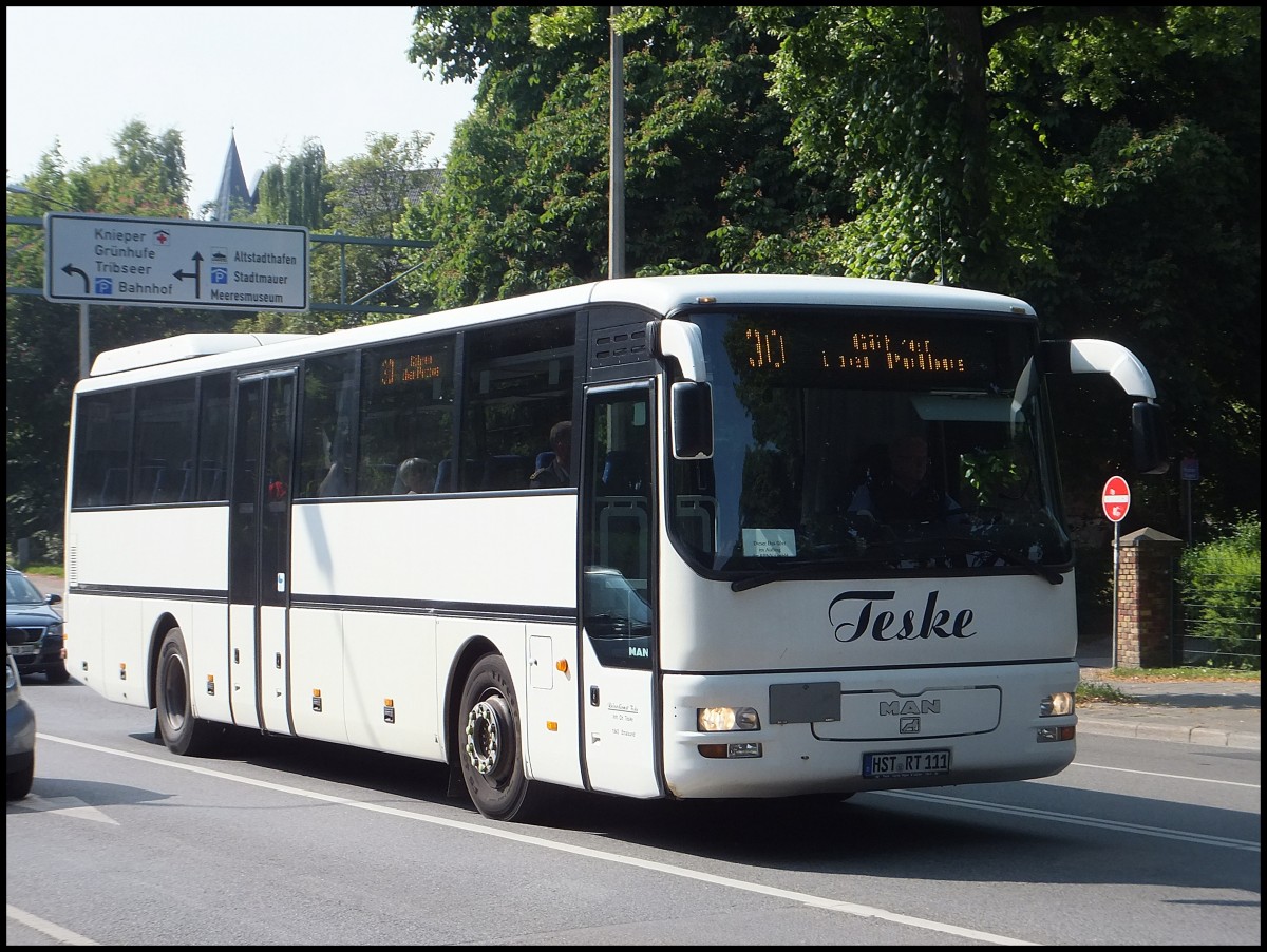 MAN L 363 vom Reisedienst Teske aus Deutschland in Stralsund.