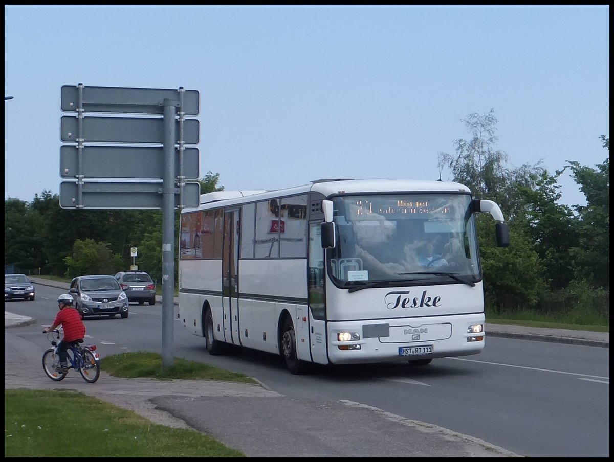 MAN ÜL 363 vom Reisedienst Teske aus Deutschland in Sassnitz.