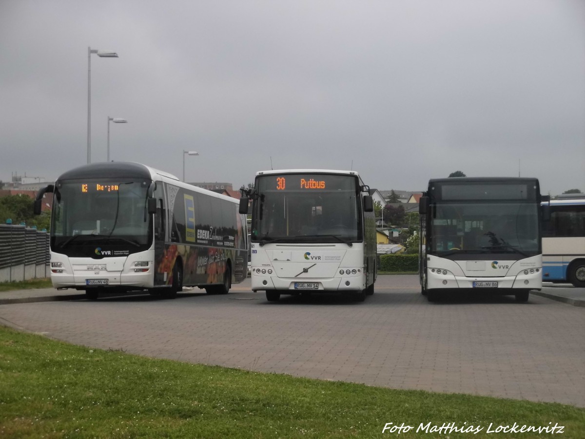 Man´s und Volvo aufm Bergener Busbahnhof am 2.6.15