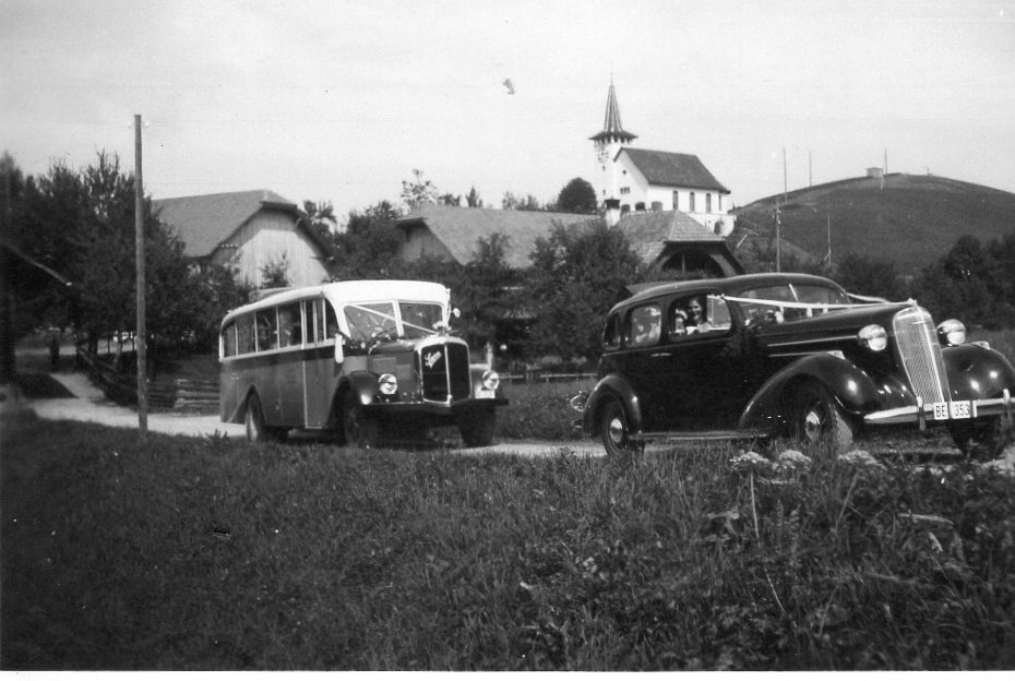 (MD002) - Aus dem Archiv: ATGH Heiligenschwendi - Nr. 1/BE 528 - Saurer/R&Streun um 1940 in Buchen