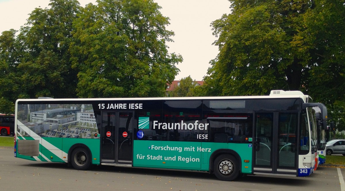 Mercedes-Benz Citaro Facelift (KL-C 343) der Stadtwerke Kaiserslautern. Aufgenommen am 03.09.2014.