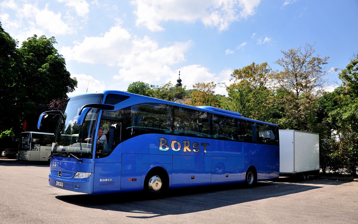 Mercedes Benz Tourismo von BORST Reisen aus Deutschland am 23.Juni 2014 in Krems unterwegs.