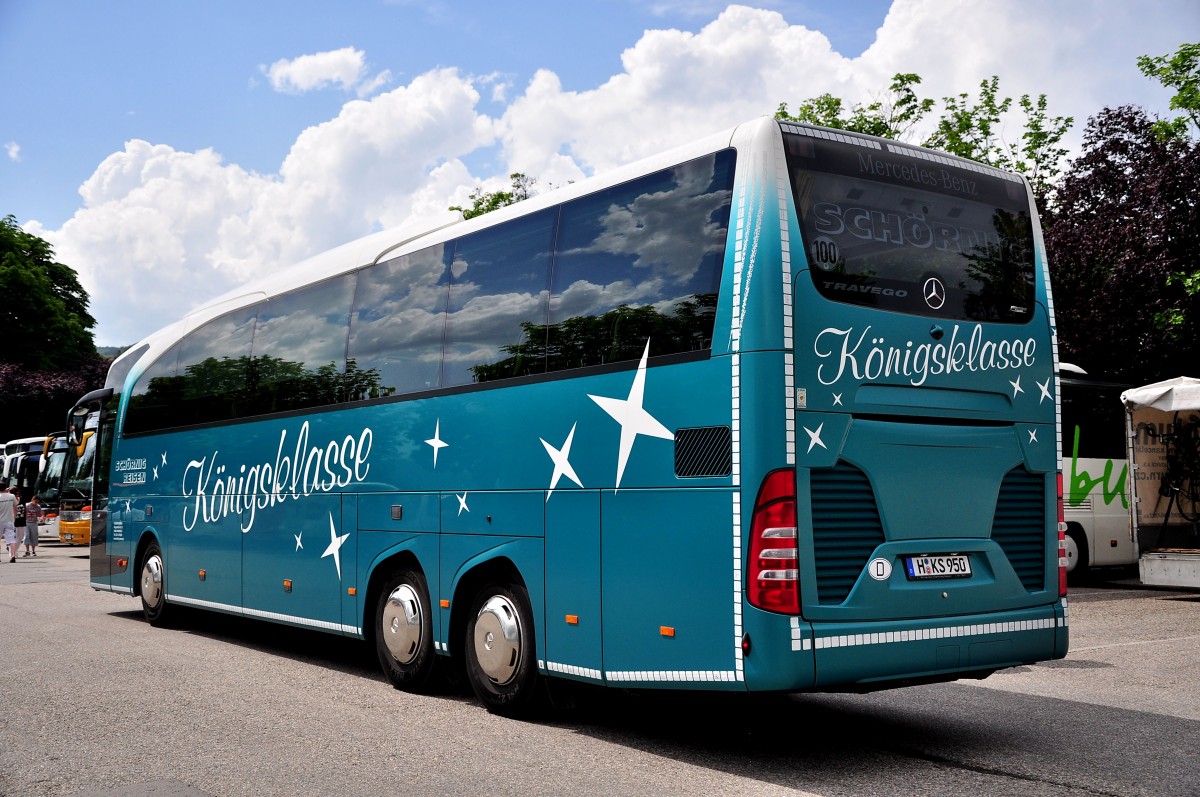 Mercedes Benz Travego von Schrnig Reisen aus Deutschland am 24.Mai 2014 in Krems.