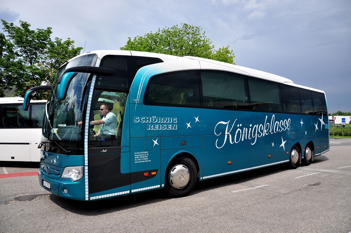 Mercedes Benz Travego von Schrnig Reisen aus Deutschland am 24.Mai 2014 in Krems.