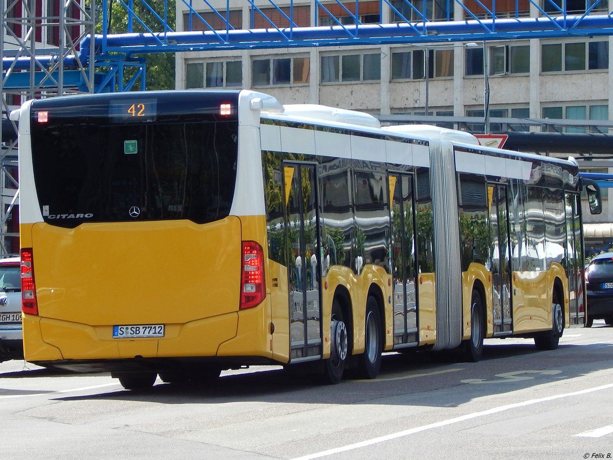 Mercedes CapaCity der SSB in Stuttgart.