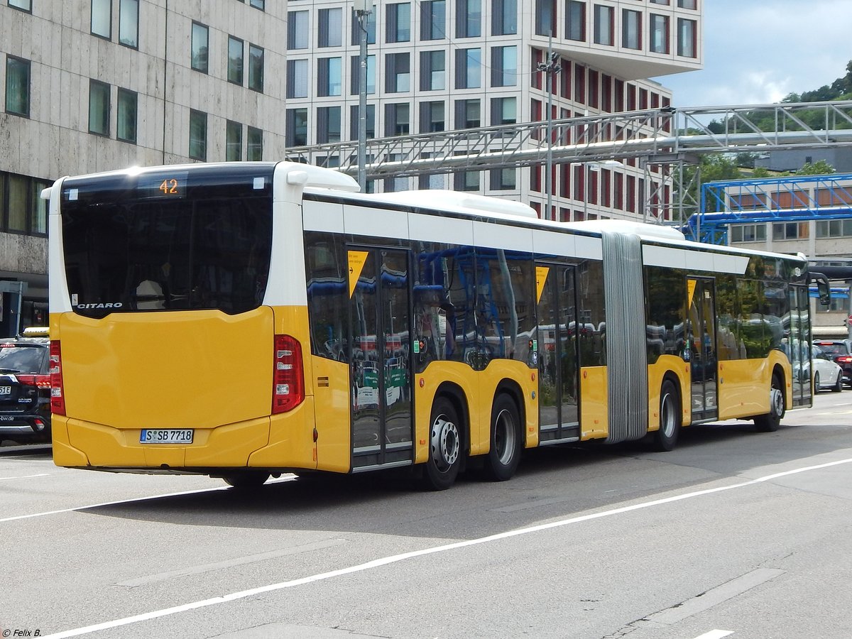 Mercedes CapaCity der SSB in Stuttgart.