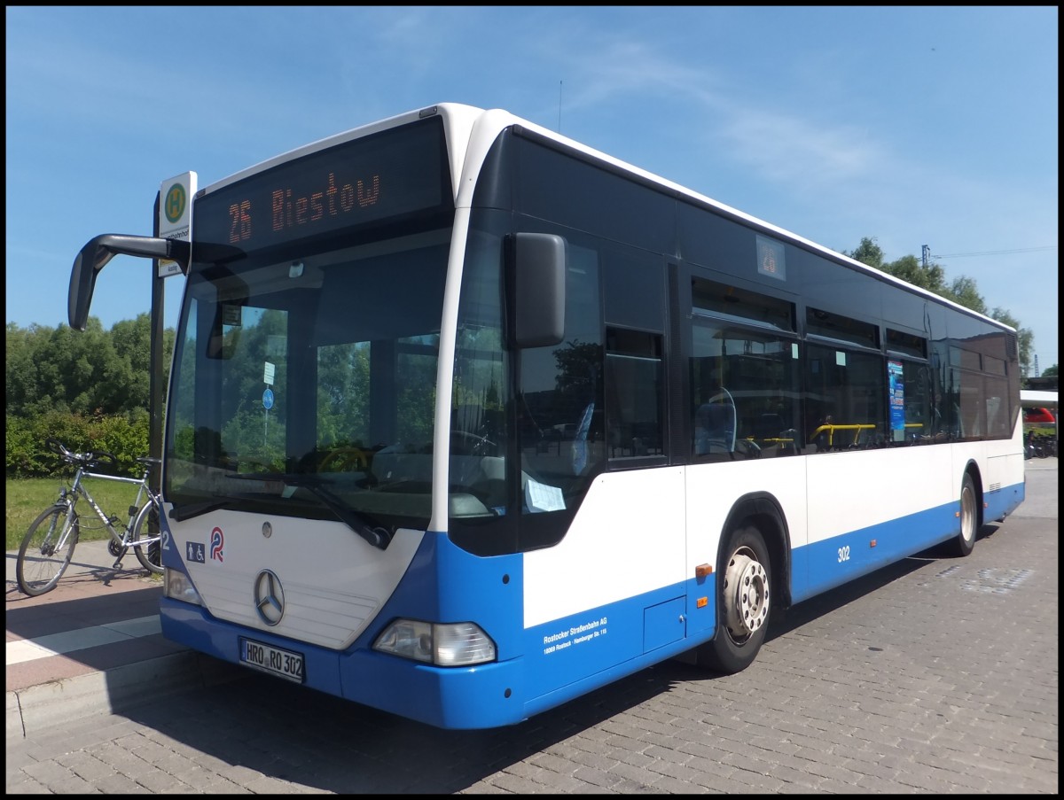 Mercedes Citaro I der Rostocker Straenbahn AG in Rostock.