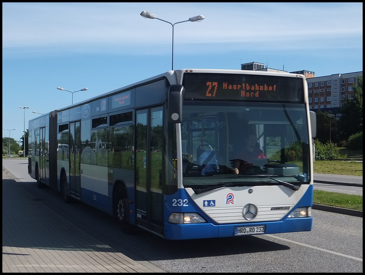 Mercedes Citaro I der Rostocker Straenbahn AG in Rostock.