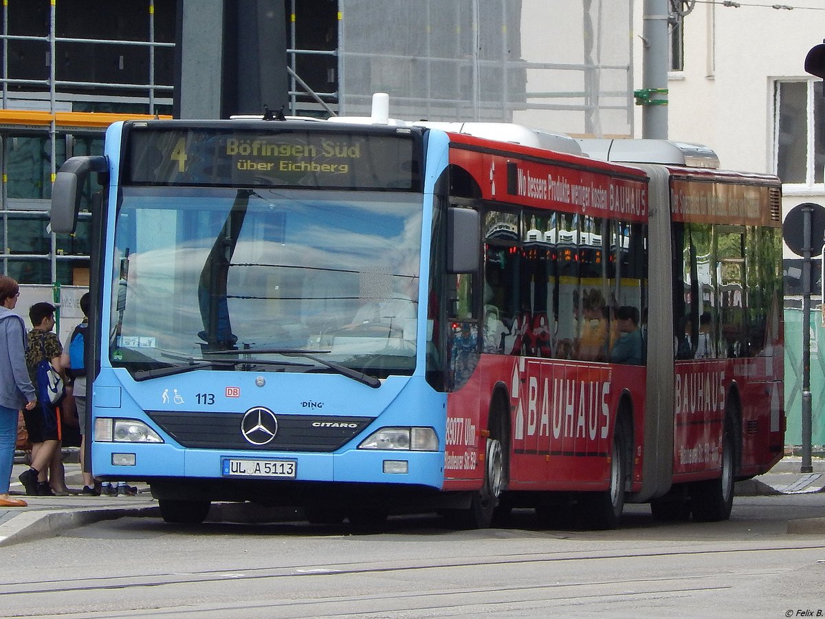 Mercedes Citaro I von ZugBus Regionalverkehr Alb-Bodensee (ex SWU) in Ulm.