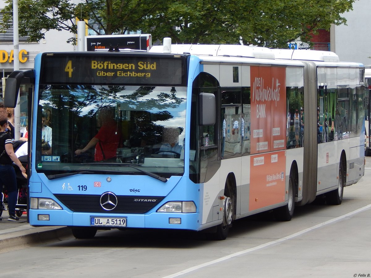 Mercedes Citaro I von ZugBus Regionalverkehr Alb-Bodensee (ex SWU) in Ulm.