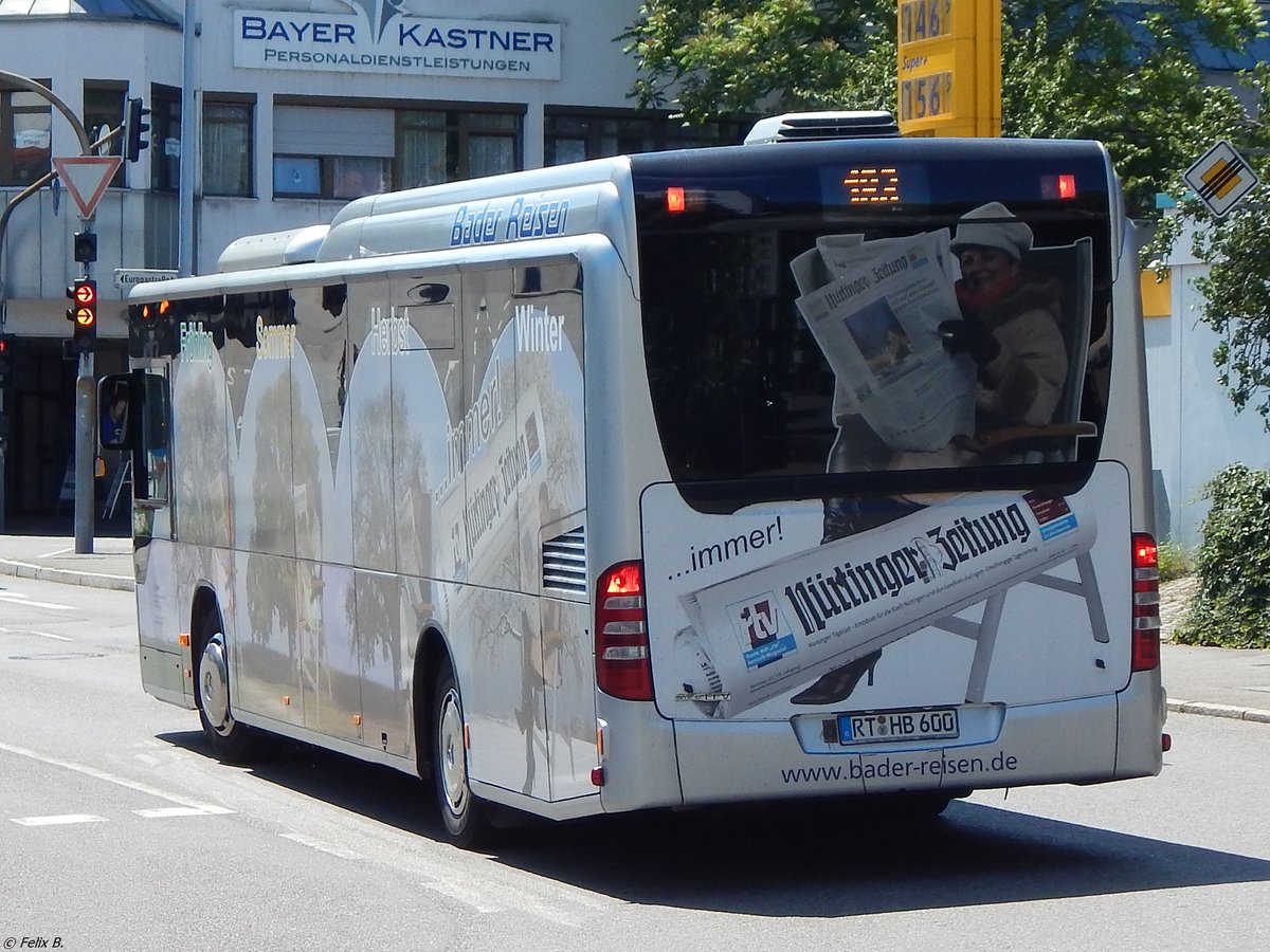 Mercedes Citaro II von Bader Reisen aus Deutschland in Nürtingen.