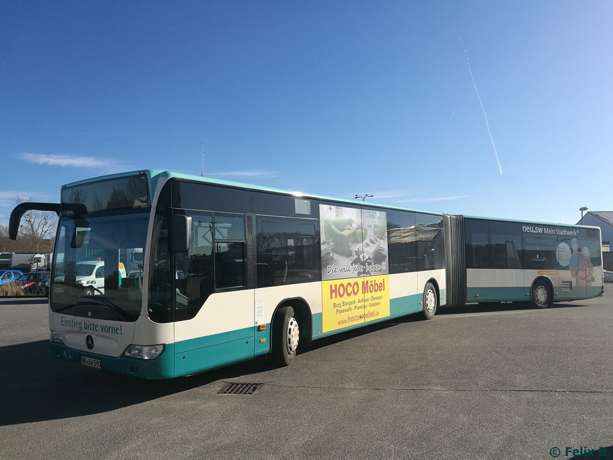 Mercedes Citaro II der Neubrandenburger Verkehrsbetriebe in Neubrandenburg.