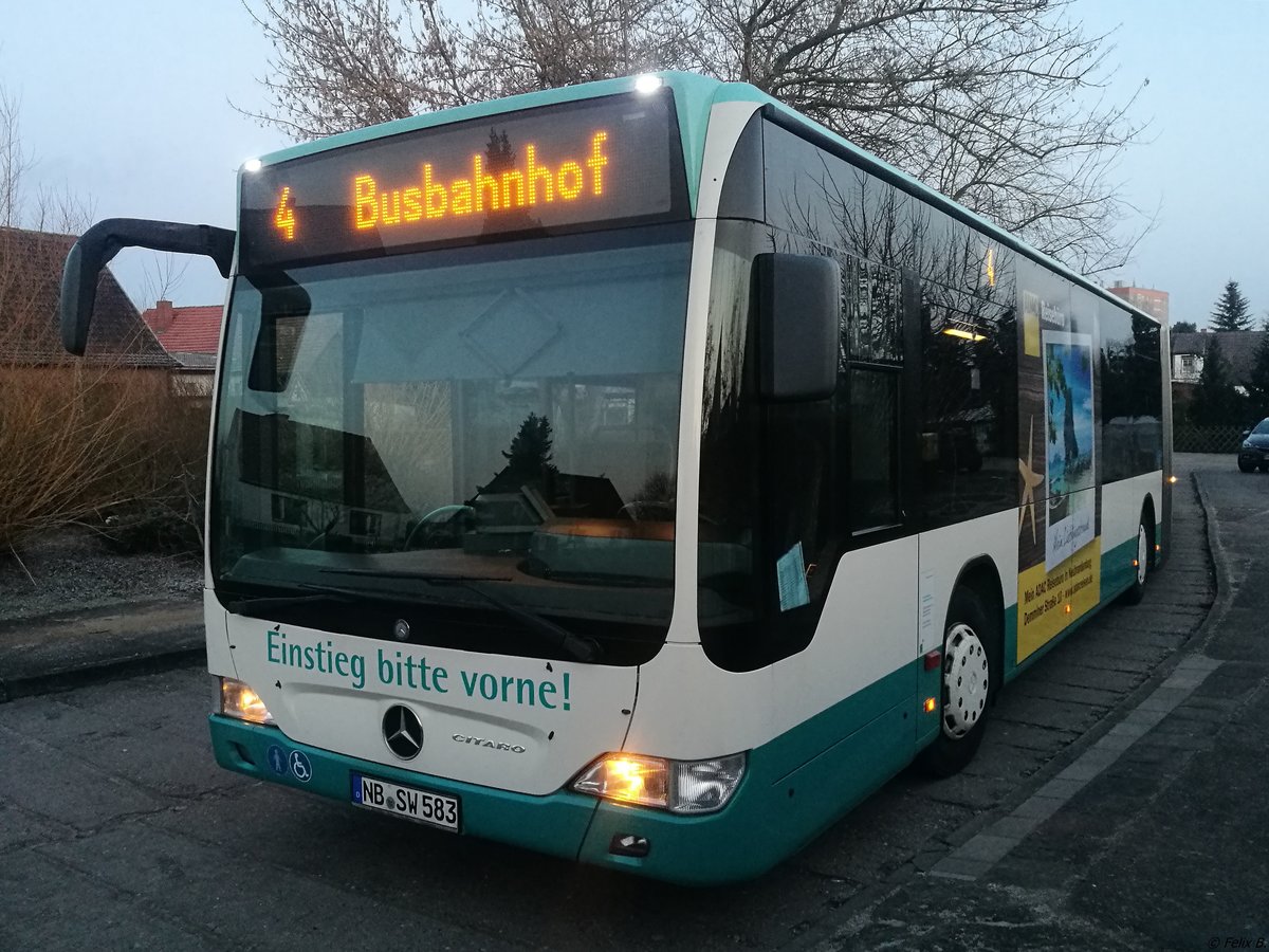 Mercedes Citaro II der Neubrandenburger Verkehrsbetriebe in Neubrandenburg.