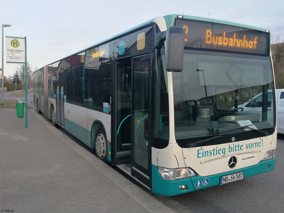 Mercedes Citaro II der Neubrandenburger Verkehrsbetriebe in Neubrandenburg.