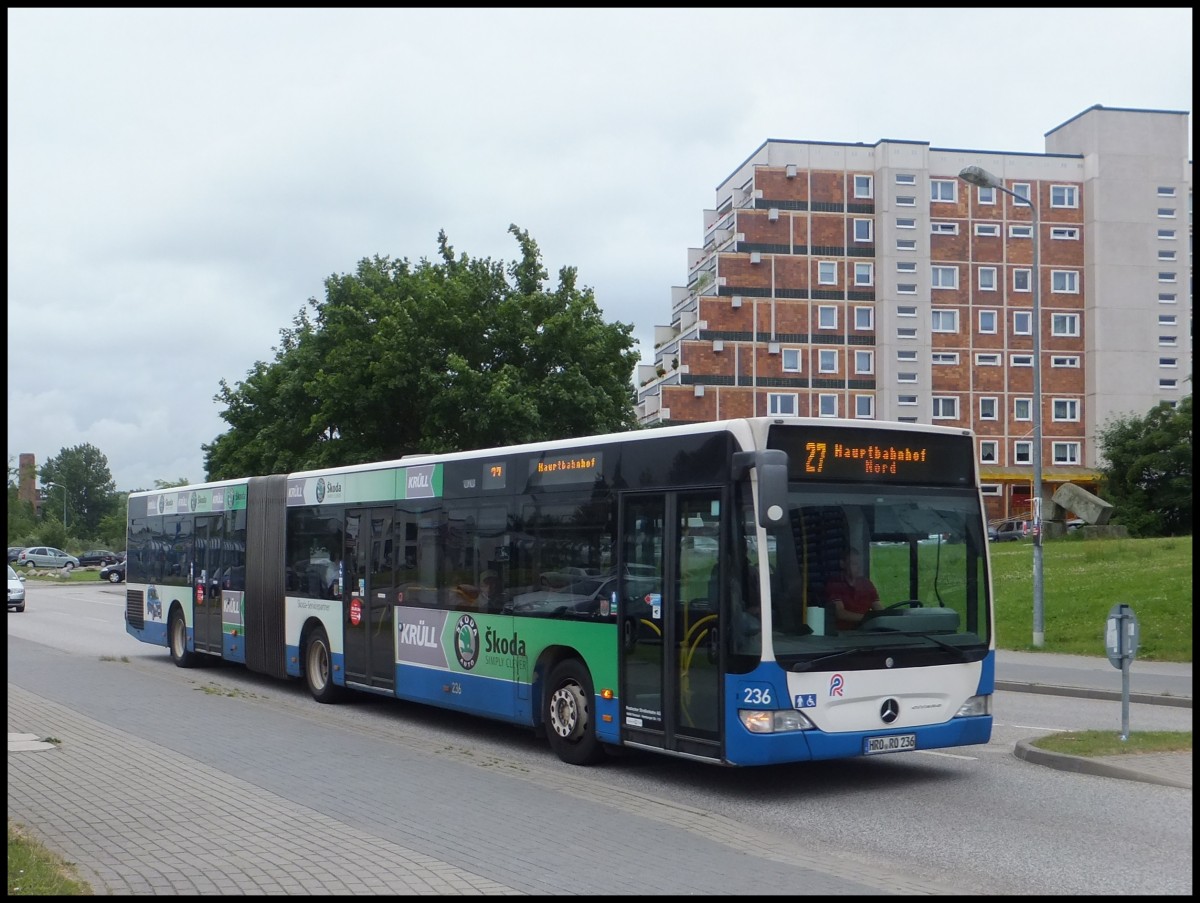 Mercedes Citaro II der Rostocker Straenbahn AG in Rostock.