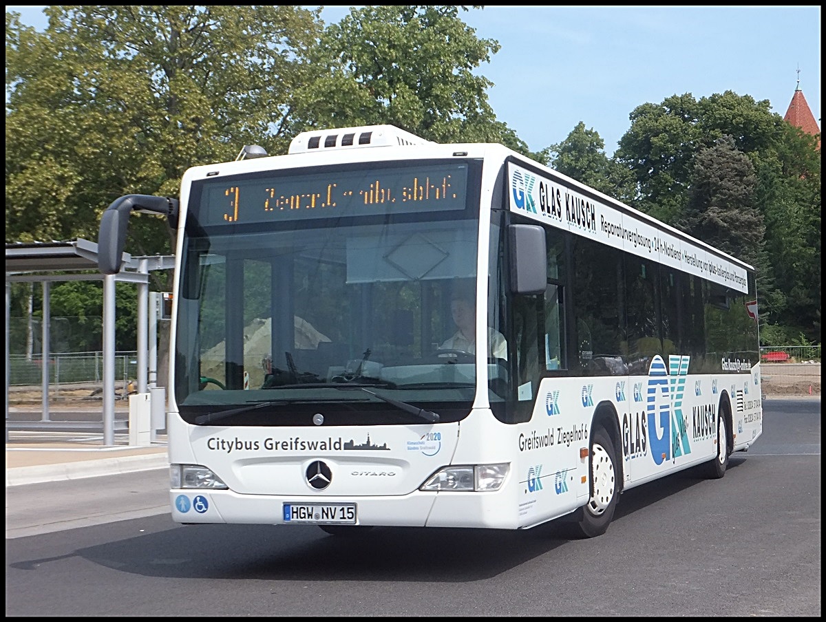 Mercedes Citaro II der Stadtwerke Greifswald in Greifswald. 