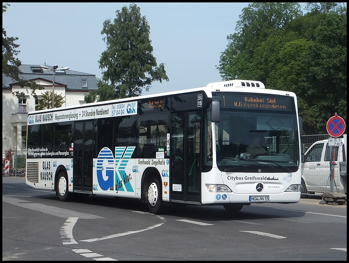 Mercedes Citaro II der Stadtwerke Greifswald in Greifswald.