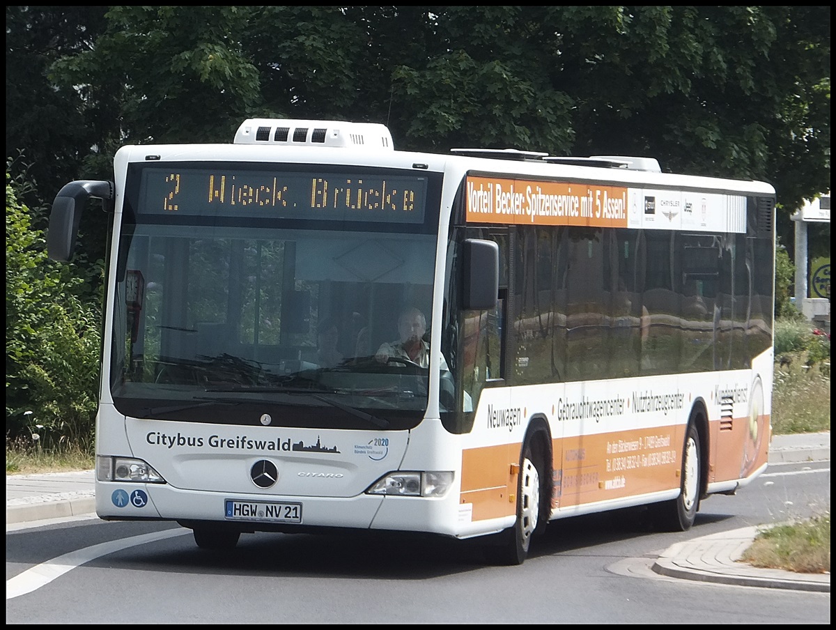 Mercedes Citaro II der Stadtwerke Greifswald in Greifswald.