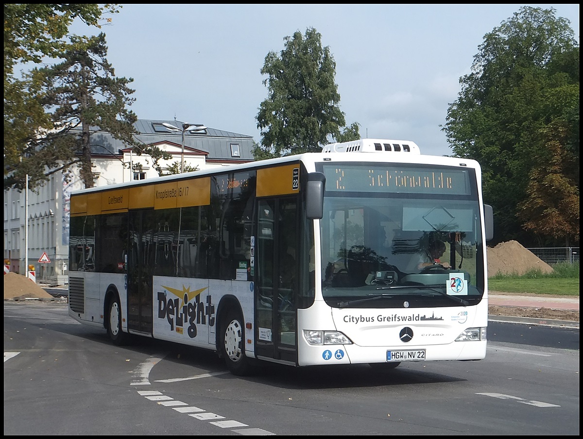 Mercedes Citaro II der Stadtwerke Greifswald in Greifswald.