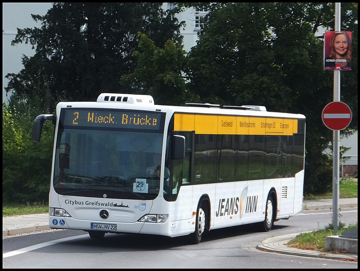 Mercedes Citaro II der Stadtwerke Greifswald in Greifswald.