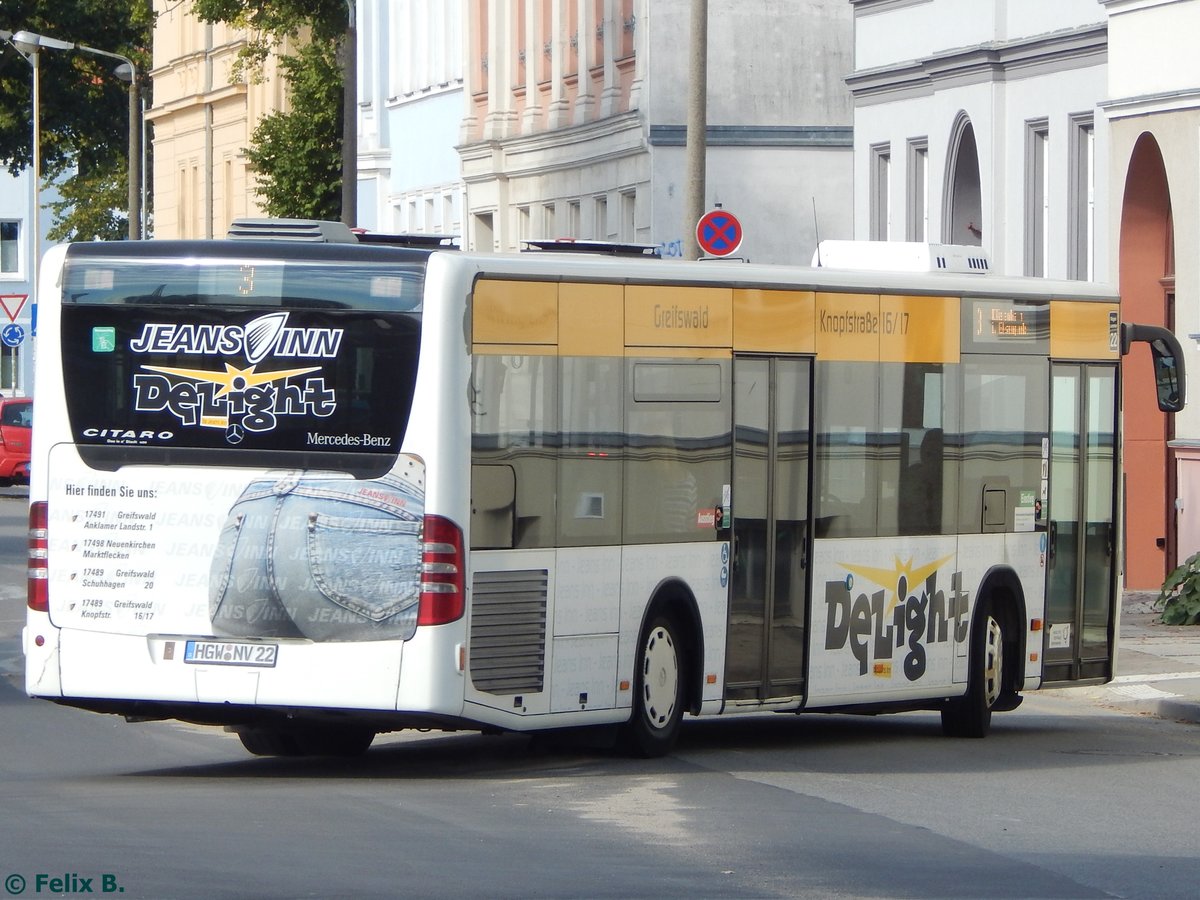 Mercedes Citaro II der Stadtwerke Greifswald in Greifswald.