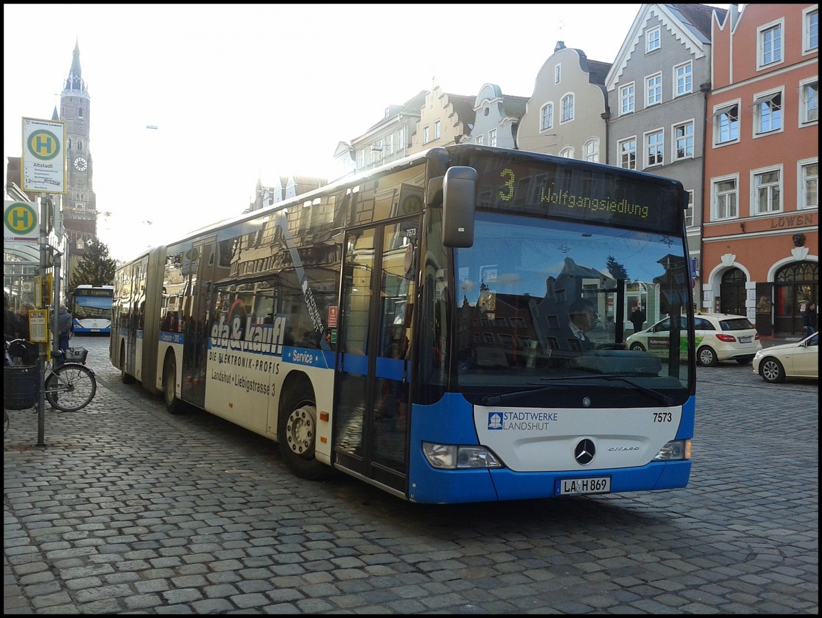 Mercedes Citaro II der Stadtwerke Landshut in Landshut.