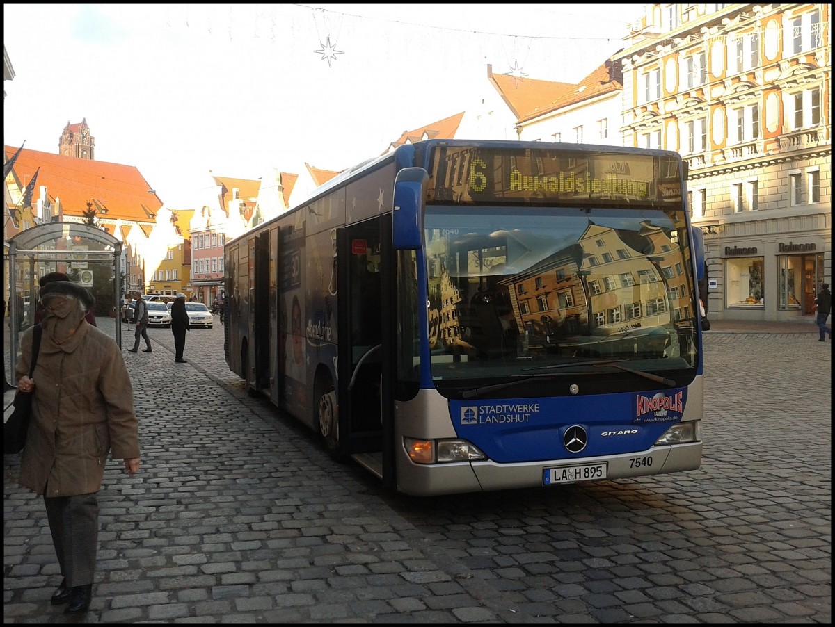 Mercedes Citaro II der Stadtwerke Landshut in Landshut.