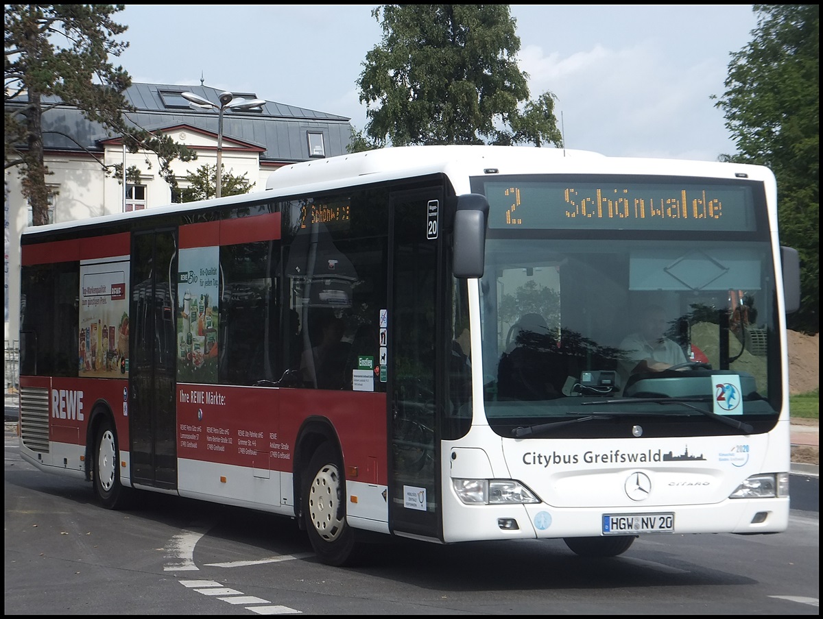 Mercedes Citaro II Ü der Stadtwerke Greifswald in Greifswald.