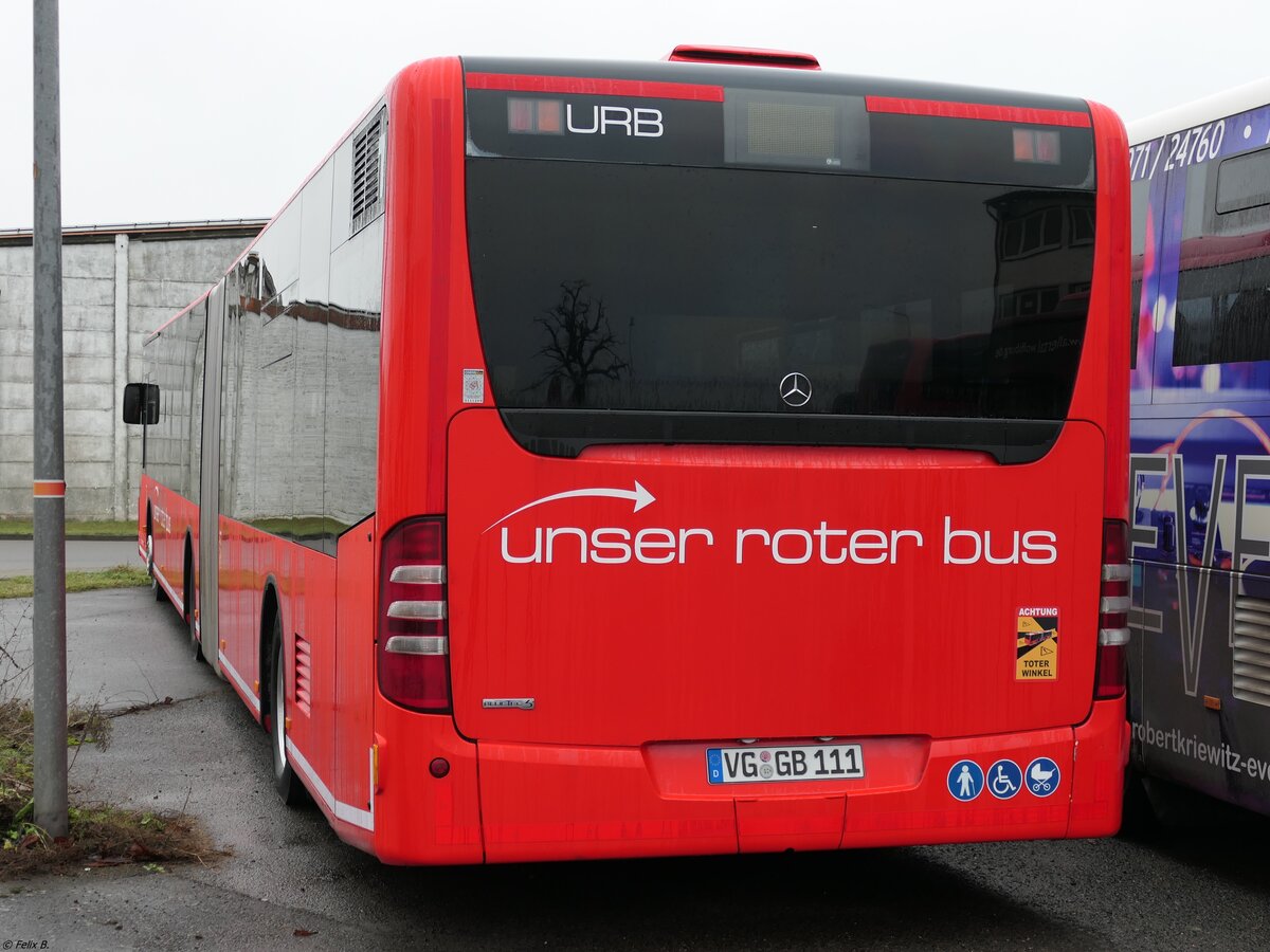 Mercedes Citaro II von URB aus Deutschland (ex VWG Wolfsburg) in Ueckermünde.