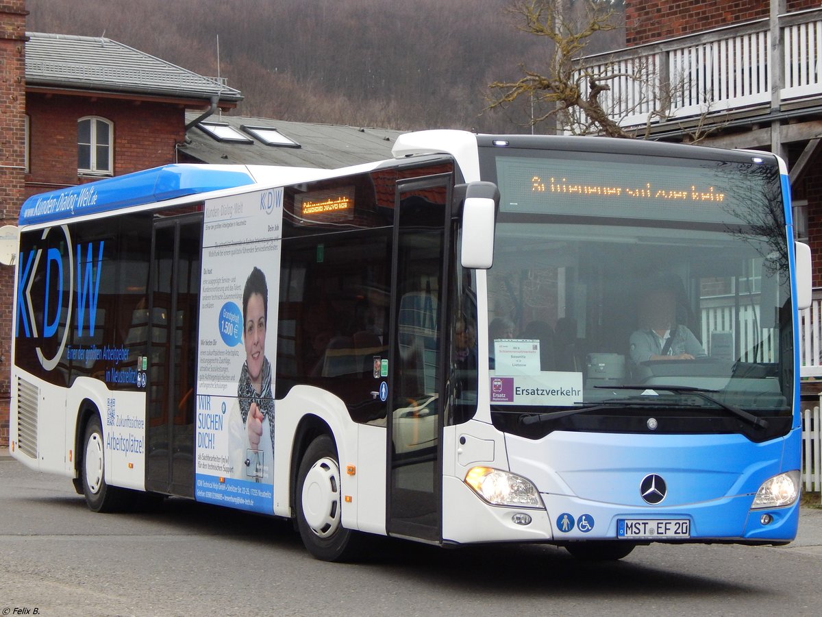 Mercedes Citaro III von Becker-Strelitz Reisen aus Deutschland in Sassnitz.