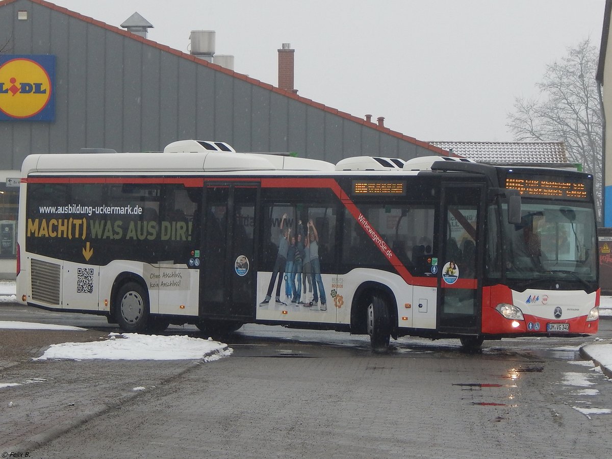 Mercedes Citaro III LE Ü der Uckermärkische Verkehrs GmbH in Prenzlau.