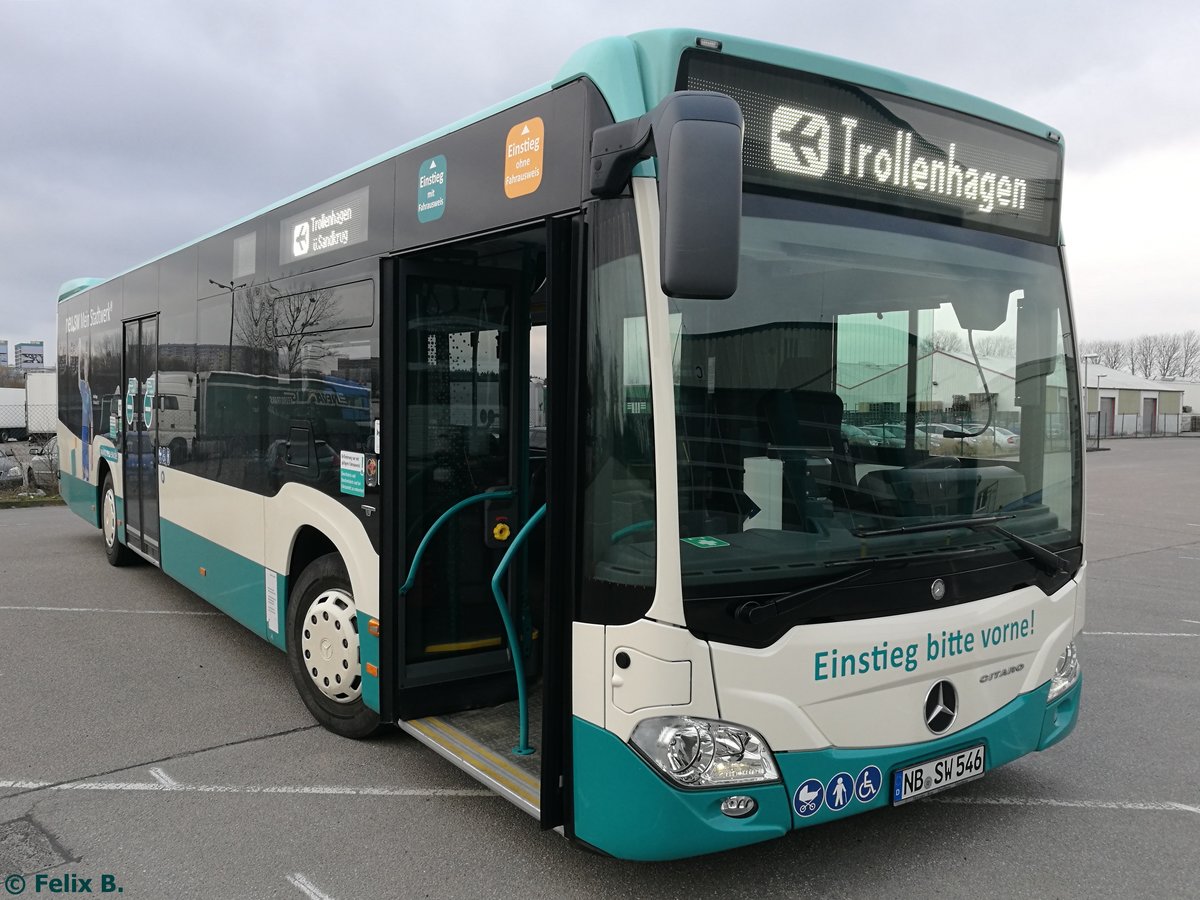 Mercedes Citaro III der Neubrandenburger Verkehrsbetriebe in Neubrandenburg. 