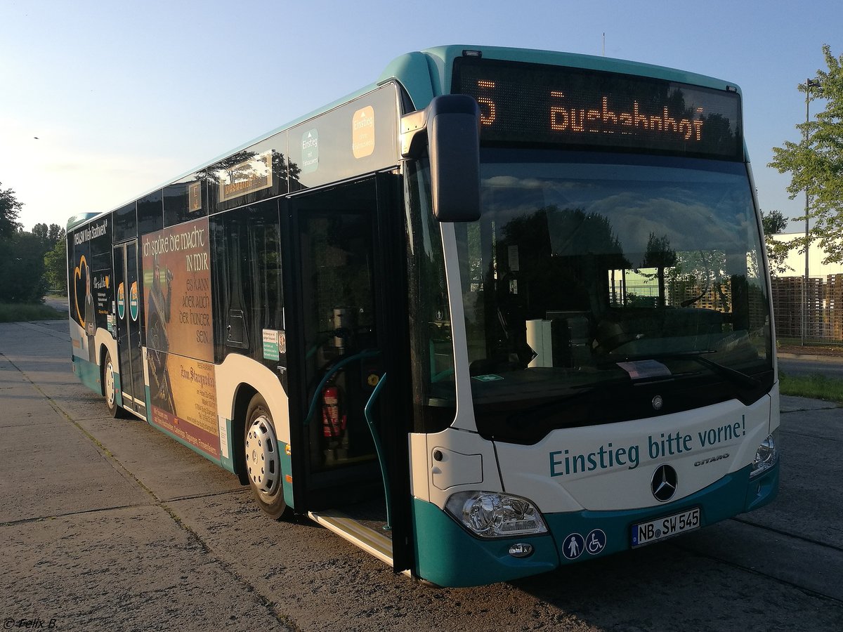 Mercedes Citaro III der Neubrandenburger Verkehrsbetriebe in Neubrandenburg.