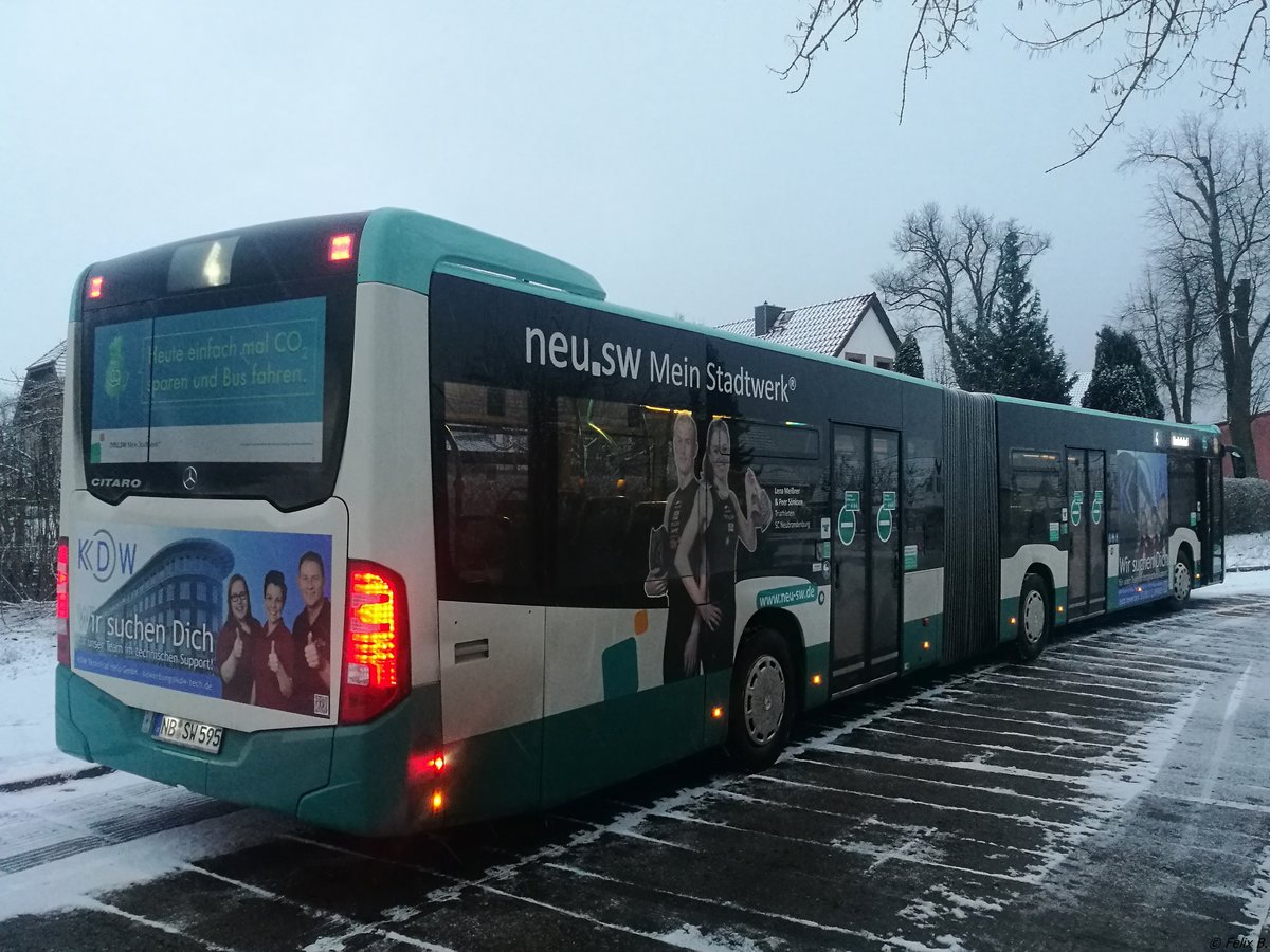 Mercedes Citaro III der Neubrandenburger Verkehrsbetriebe in Neubrandenburg. 