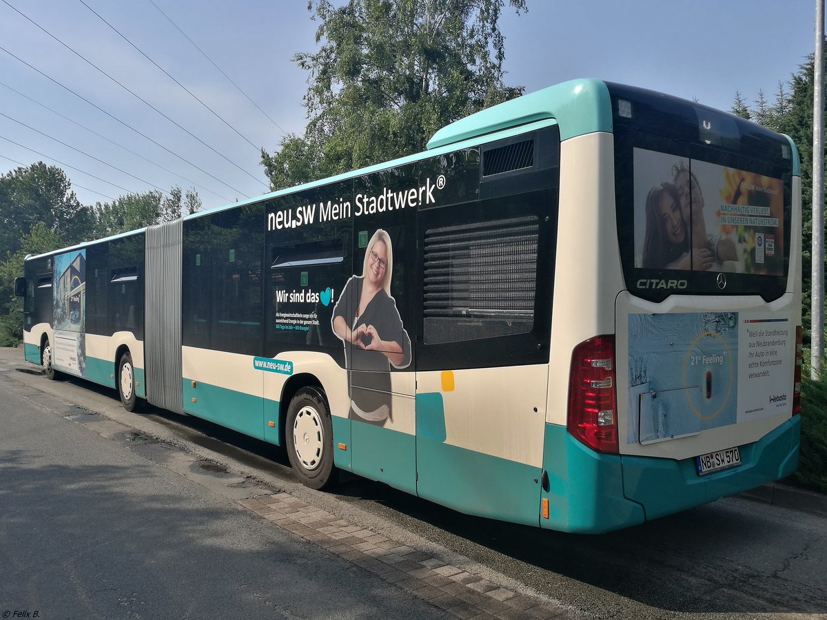 Mercedes Citaro III der Neubrandenburger Verkehrsbetriebe in Neubrandenburg.